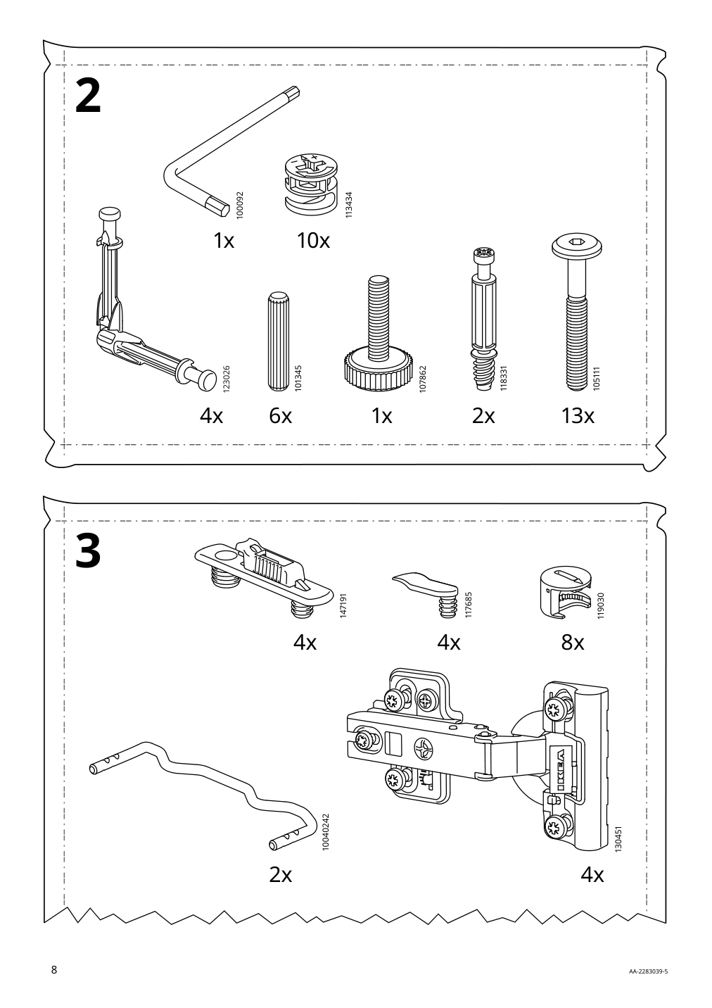 Assembly instructions for IKEA Ersnaes sideboard birch effect | Page 8 - IKEA ERSNÄS sideboard 705.067.46