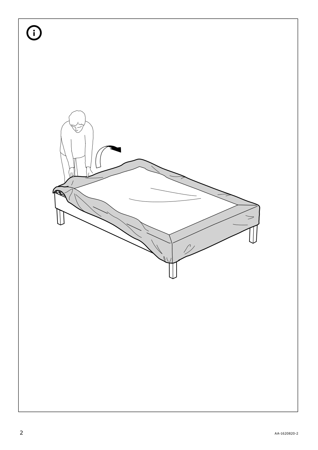 Assembly instructions for IKEA Espevaer cover dark gray | Page 2 - IKEA ESPEVÄR slatted mattress base for bed frame 191.565.86