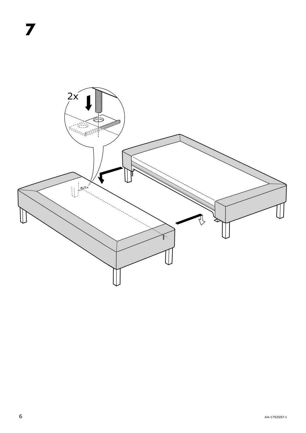 Assembly instructions for IKEA Espevaer cover dark gray | Page 6 - IKEA ESPEVÄR slatted mattress base with legs 392.080.75