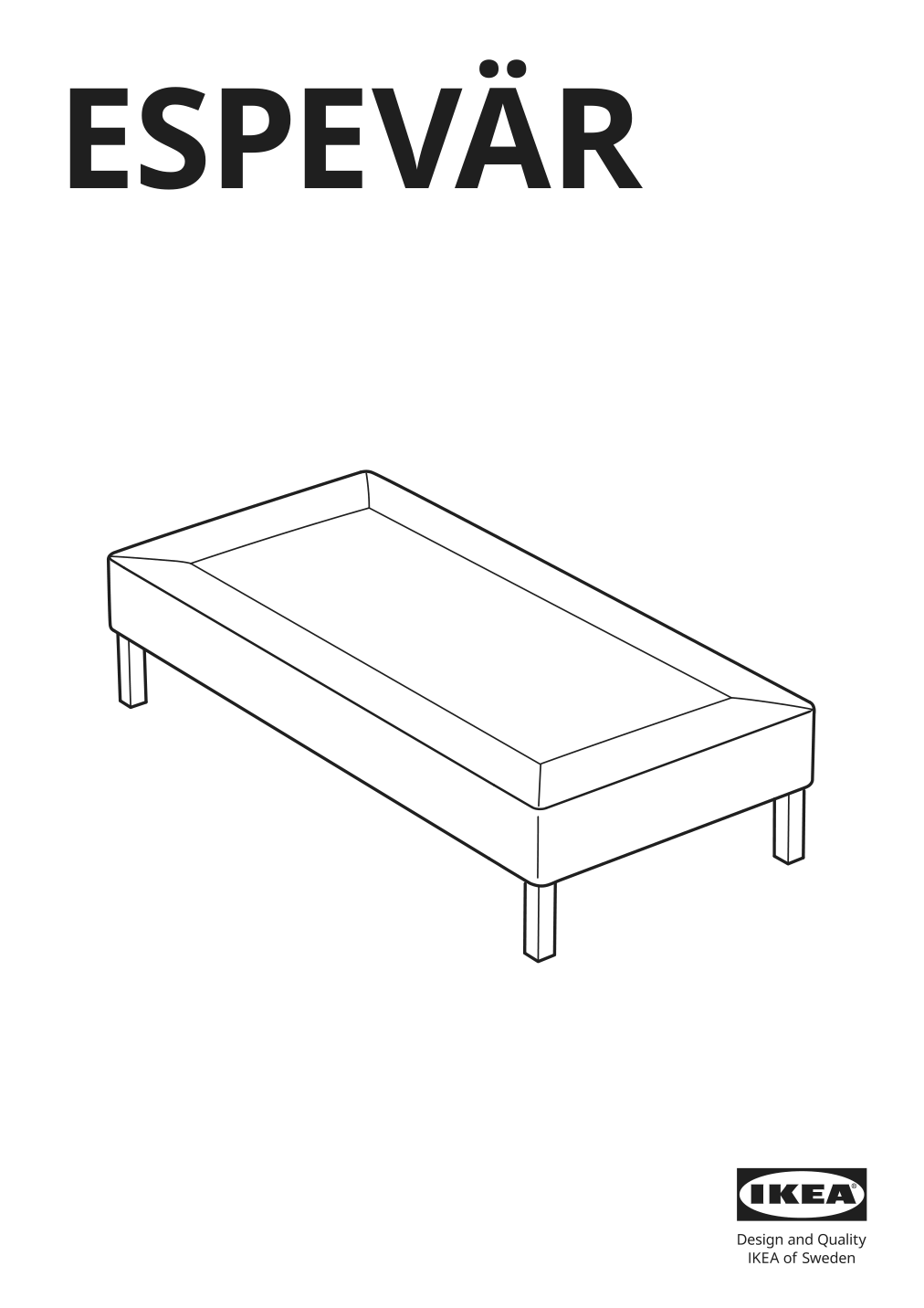 Assembly instructions for IKEA Espevaer mattress base | Page 1 - IKEA ESPEVÄR slatted mattress base for bed frame 691.566.02