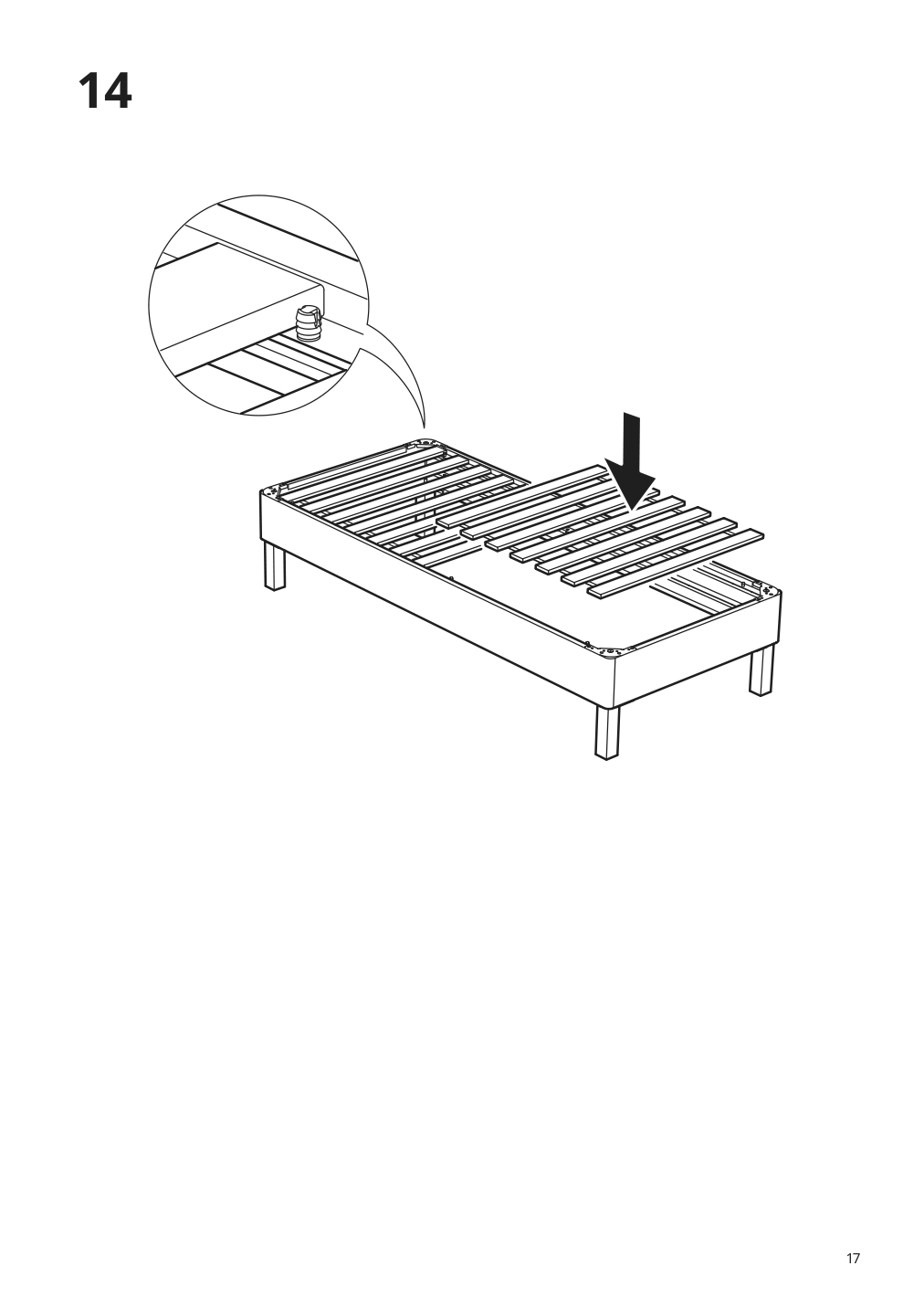 Assembly instructions for IKEA Espevaer mattress base | Page 17 - IKEA ESPEVÄR slatted mattress base for bed frame 691.566.02