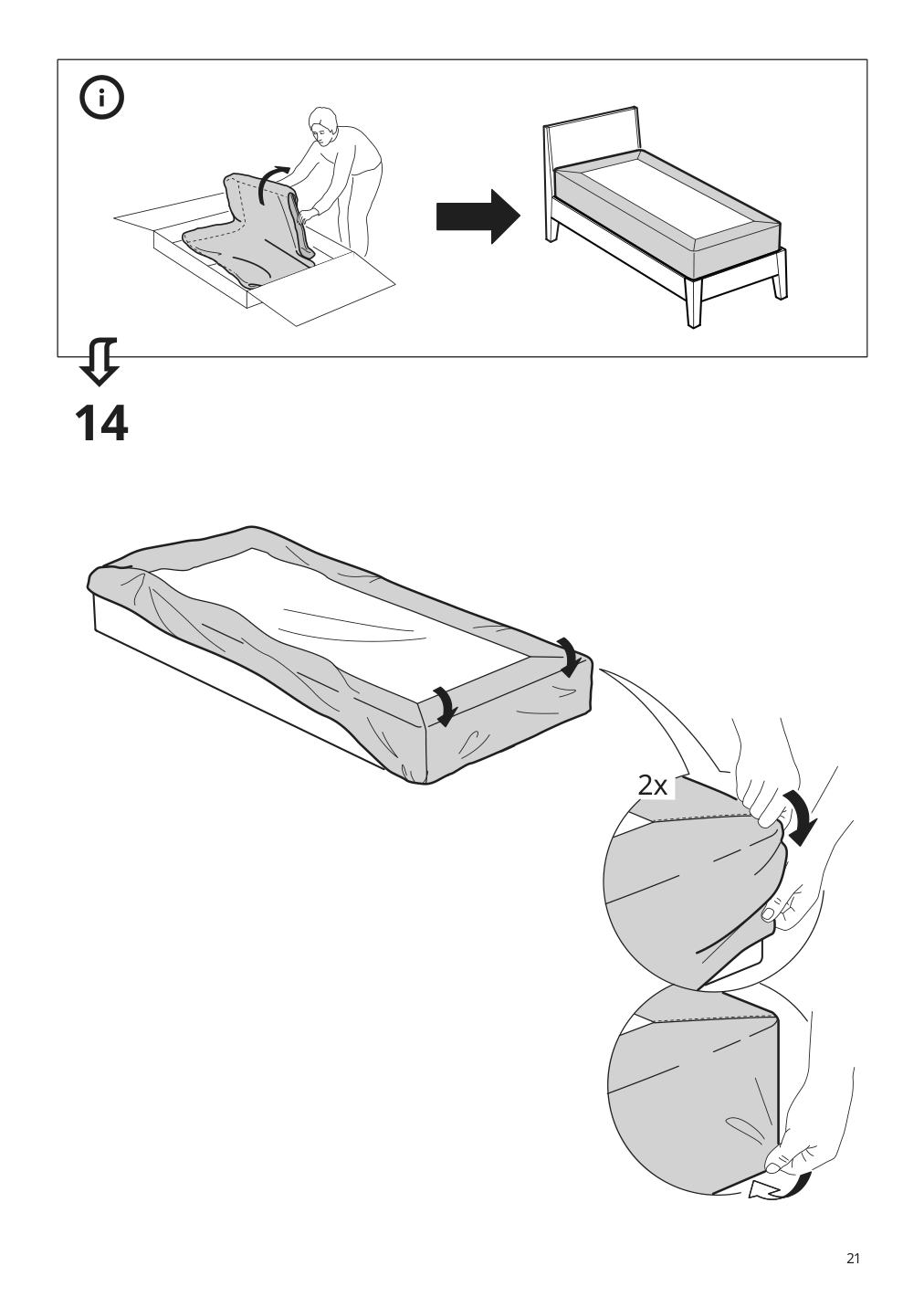 Assembly instructions for IKEA Espevaer mattress base | Page 21 - IKEA ESPEVÄR slatted mattress base for bed frame 691.566.02