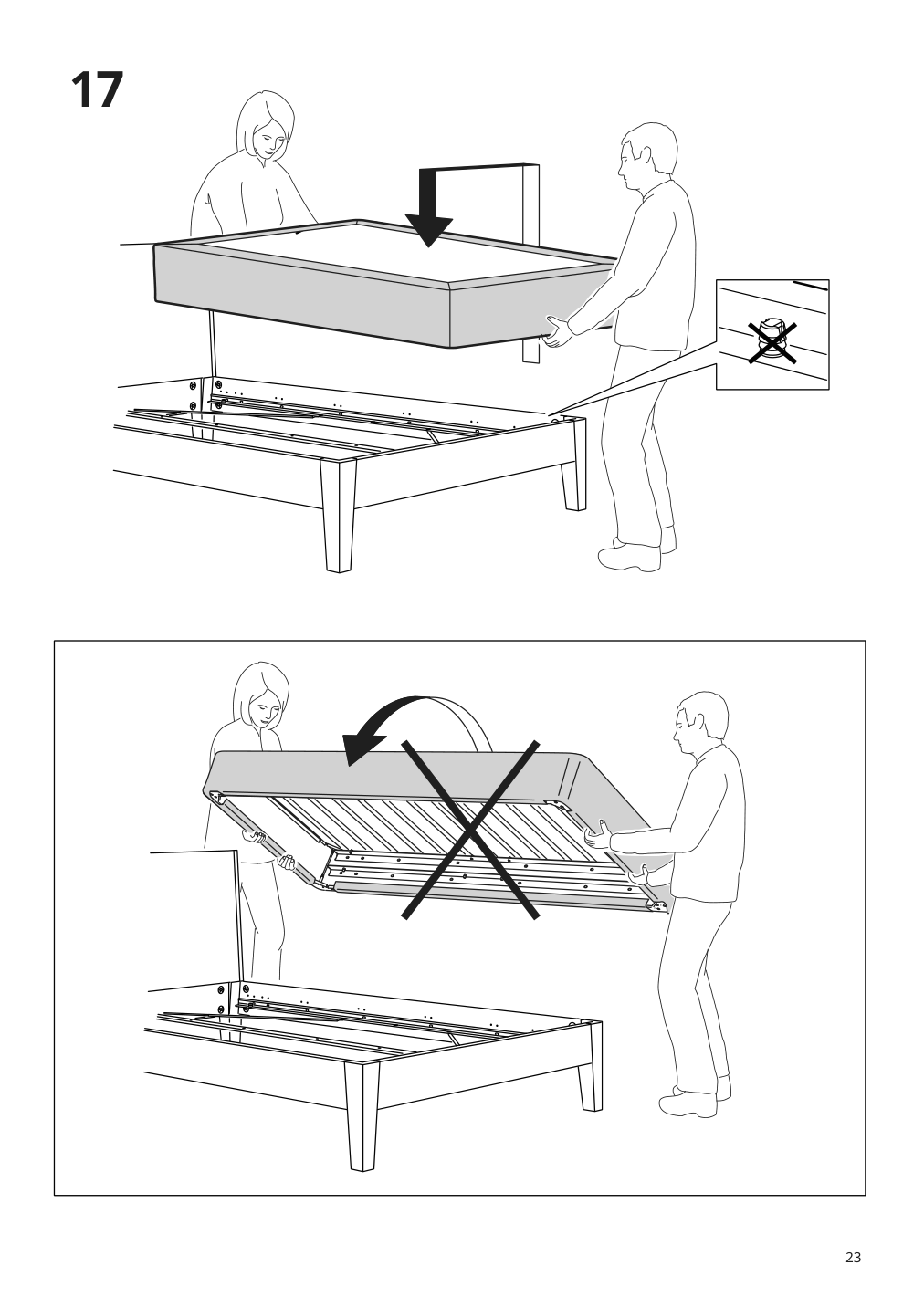 Assembly instructions for IKEA Espevaer mattress base | Page 23 - IKEA ESPEVÄR slatted mattress base for bed frame 691.566.02