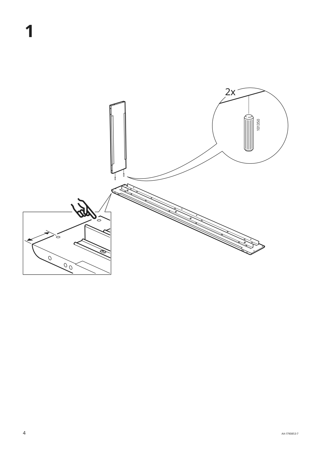 Assembly instructions for IKEA Espevaer mattress base | Page 4 - IKEA ESPEVÄR slatted mattress base for bed frame 691.566.02