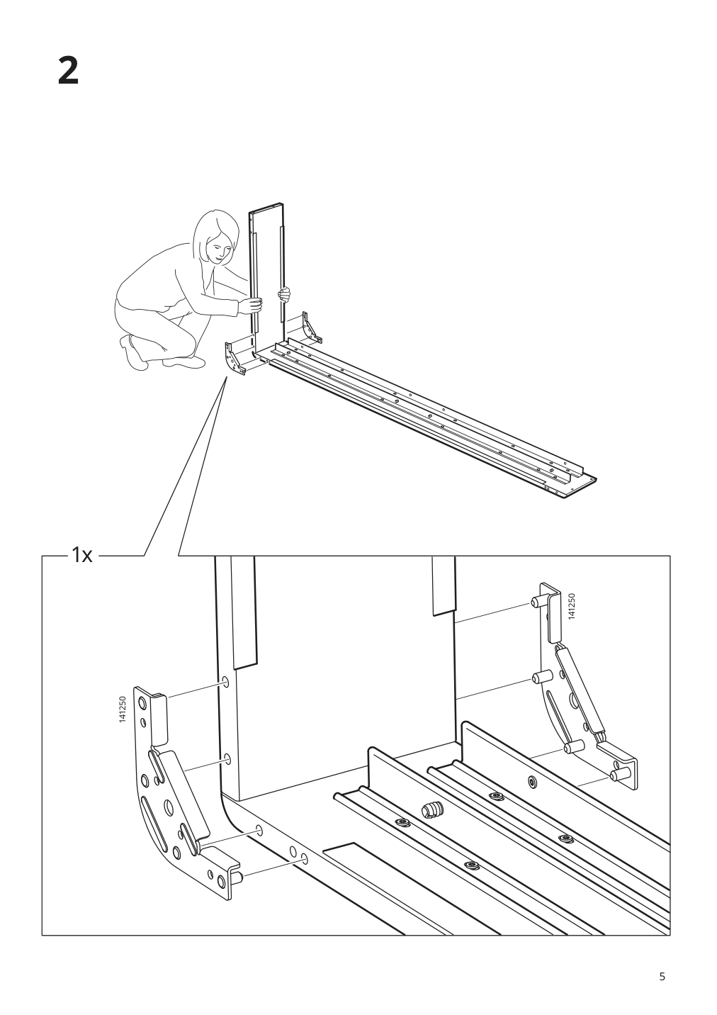 Assembly instructions for IKEA Espevaer mattress base | Page 5 - IKEA ESPEVÄR slatted mattress base for bed frame 691.566.02