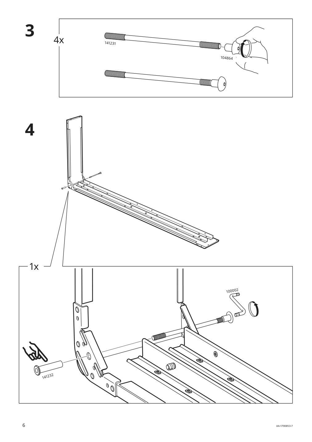 Assembly instructions for IKEA Espevaer mattress base | Page 6 - IKEA ESPEVÄR slatted mattress base for bed frame 691.566.02