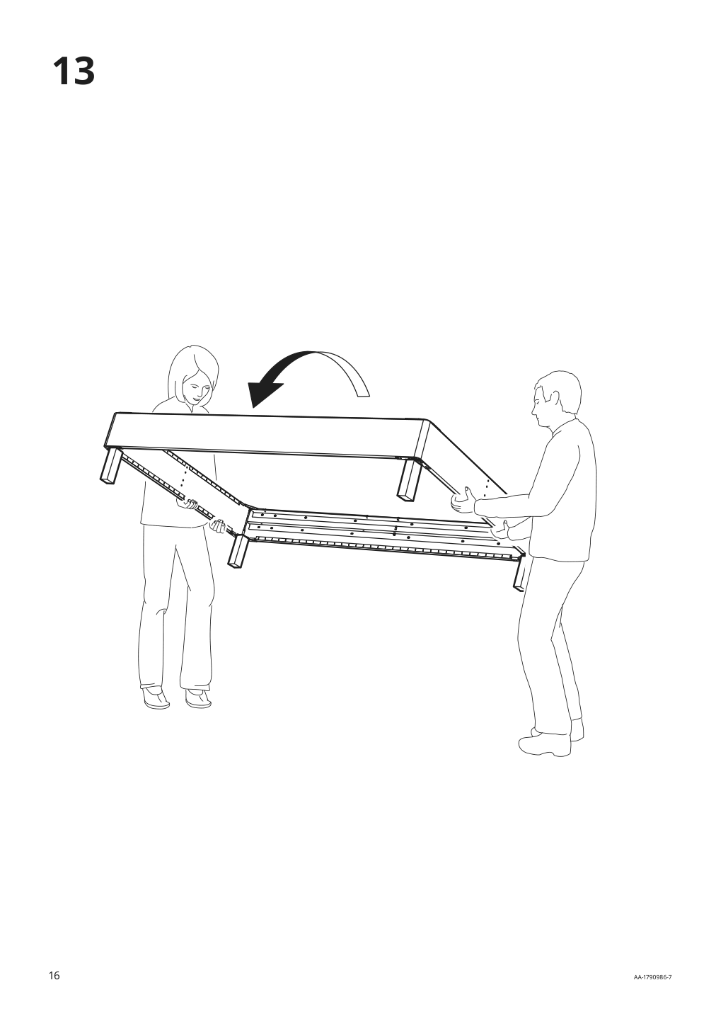 Assembly instructions for IKEA Espevaer mattress base | Page 16 - IKEA ESPEVÄR slatted mattress base with legs 292.079.05