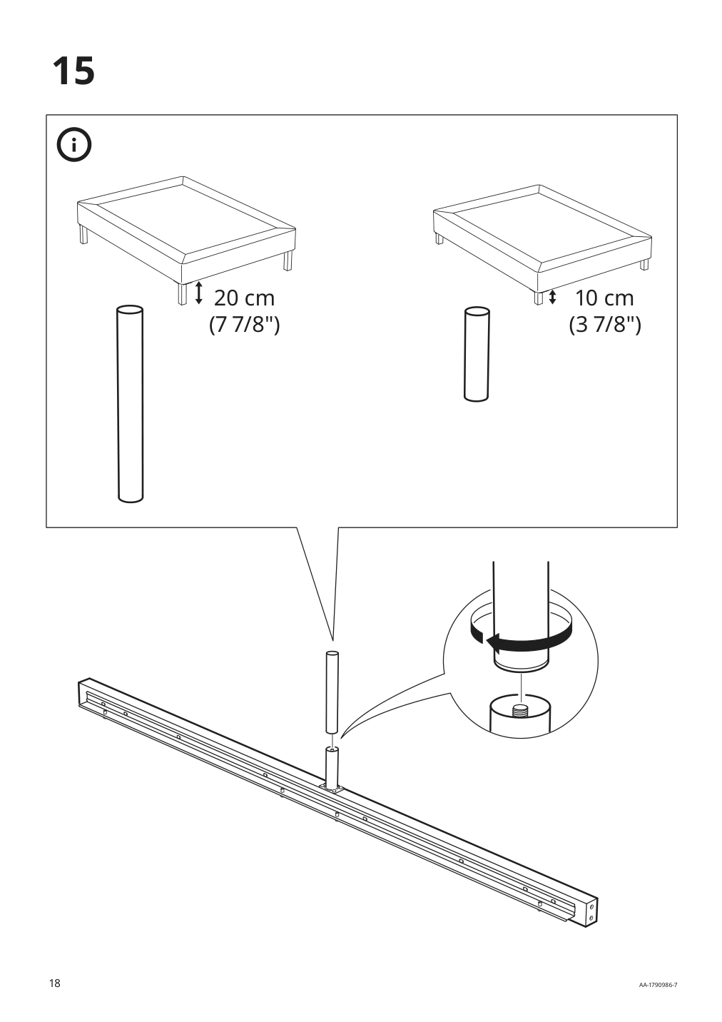 Assembly instructions for IKEA Espevaer mattress base | Page 18 - IKEA ESPEVÄR slatted mattress base for bed frame 191.565.86