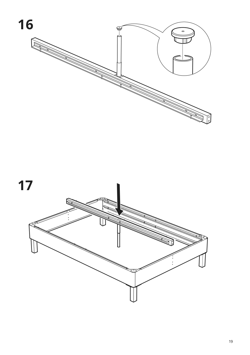 Assembly instructions for IKEA Espevaer mattress base | Page 19 - IKEA ESPEVÄR slatted mattress base for bed frame 191.565.86