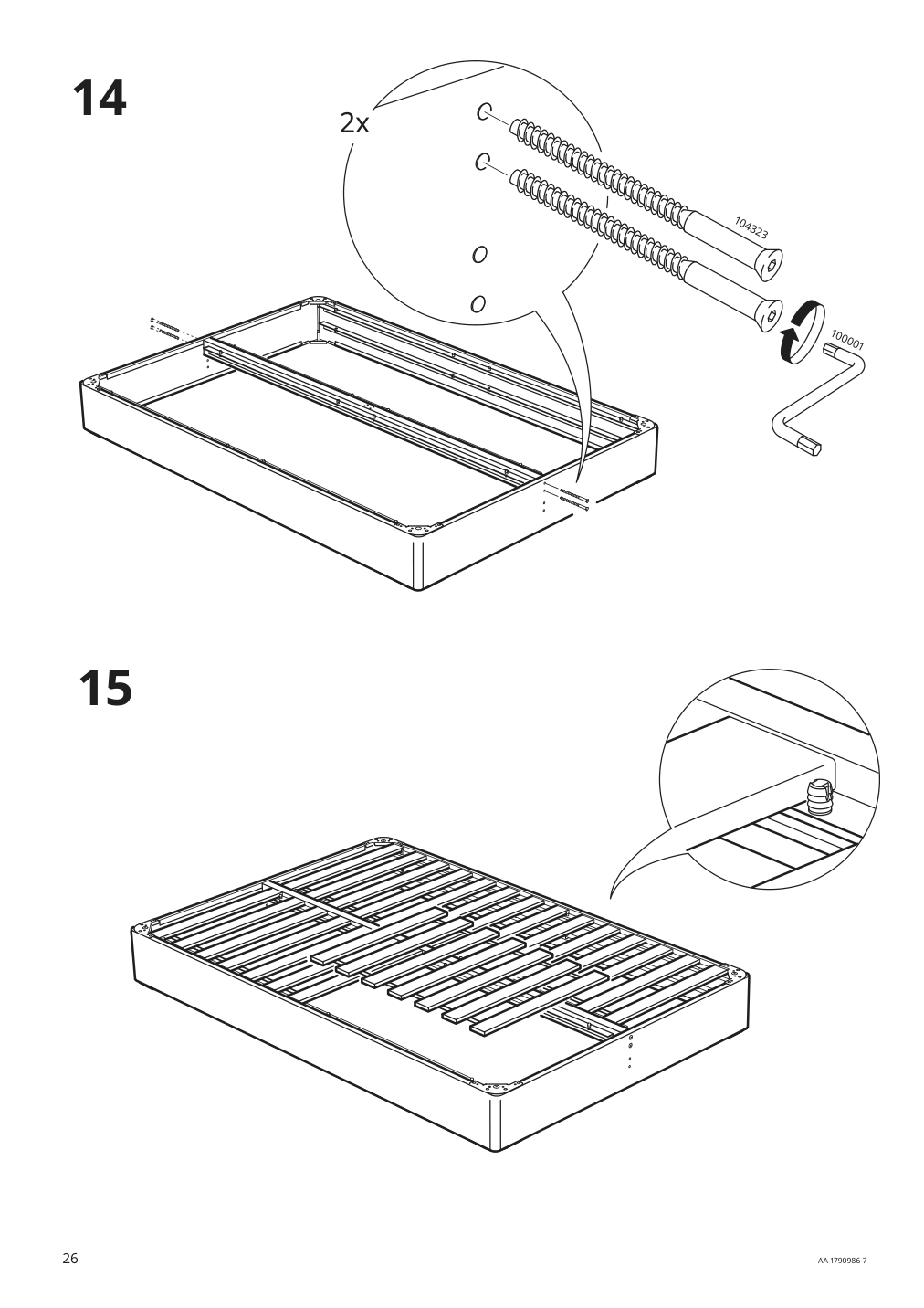 Assembly instructions for IKEA Espevaer mattress base | Page 26 - IKEA ESPEVÄR slatted mattress base for bed frame 191.565.86