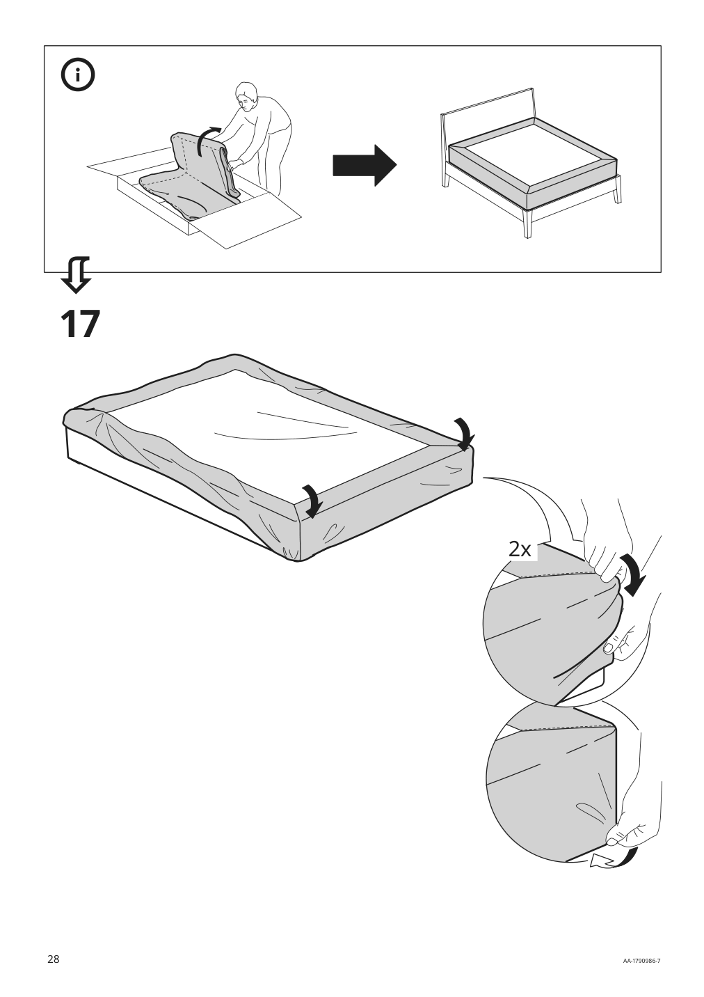 Assembly instructions for IKEA Espevaer mattress base | Page 28 - IKEA ESPEVÄR slatted mattress base for bed frame 191.565.86