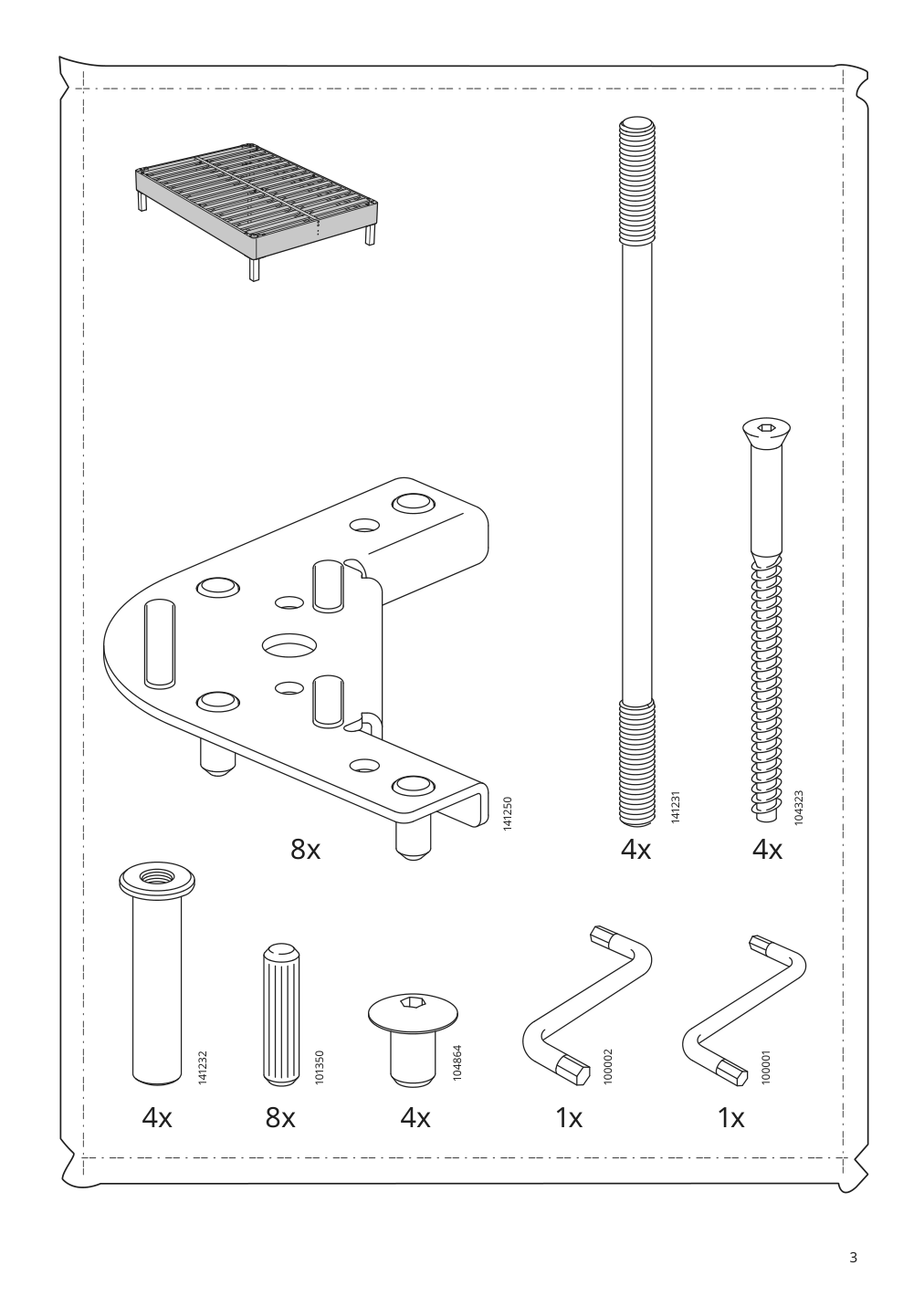 Assembly instructions for IKEA Espevaer mattress base | Page 3 - IKEA ESPEVÄR slatted mattress base for bed frame 191.565.86