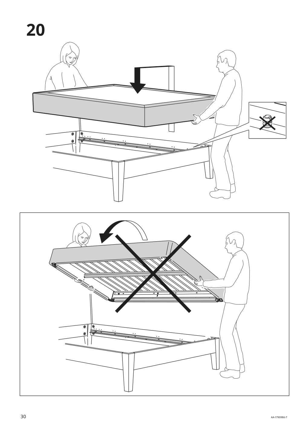 Assembly instructions for IKEA Espevaer mattress base | Page 30 - IKEA ESPEVÄR slatted mattress base for bed frame 191.565.86