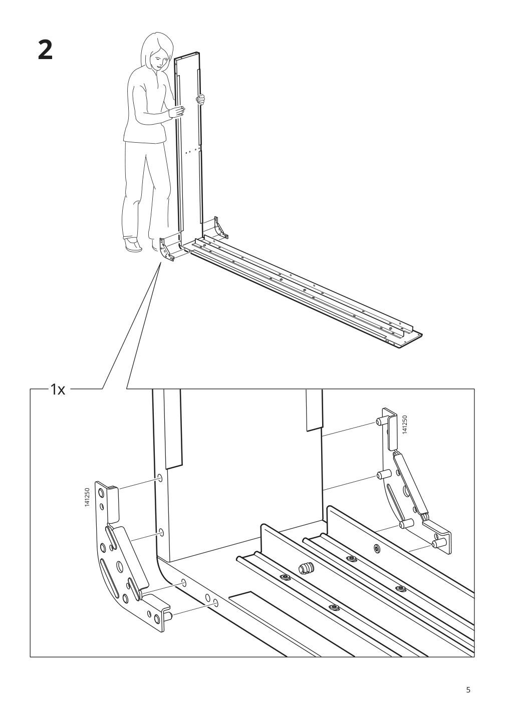 Assembly instructions for IKEA Espevaer mattress base | Page 5 - IKEA ESPEVÄR slatted mattress base with legs 292.079.05