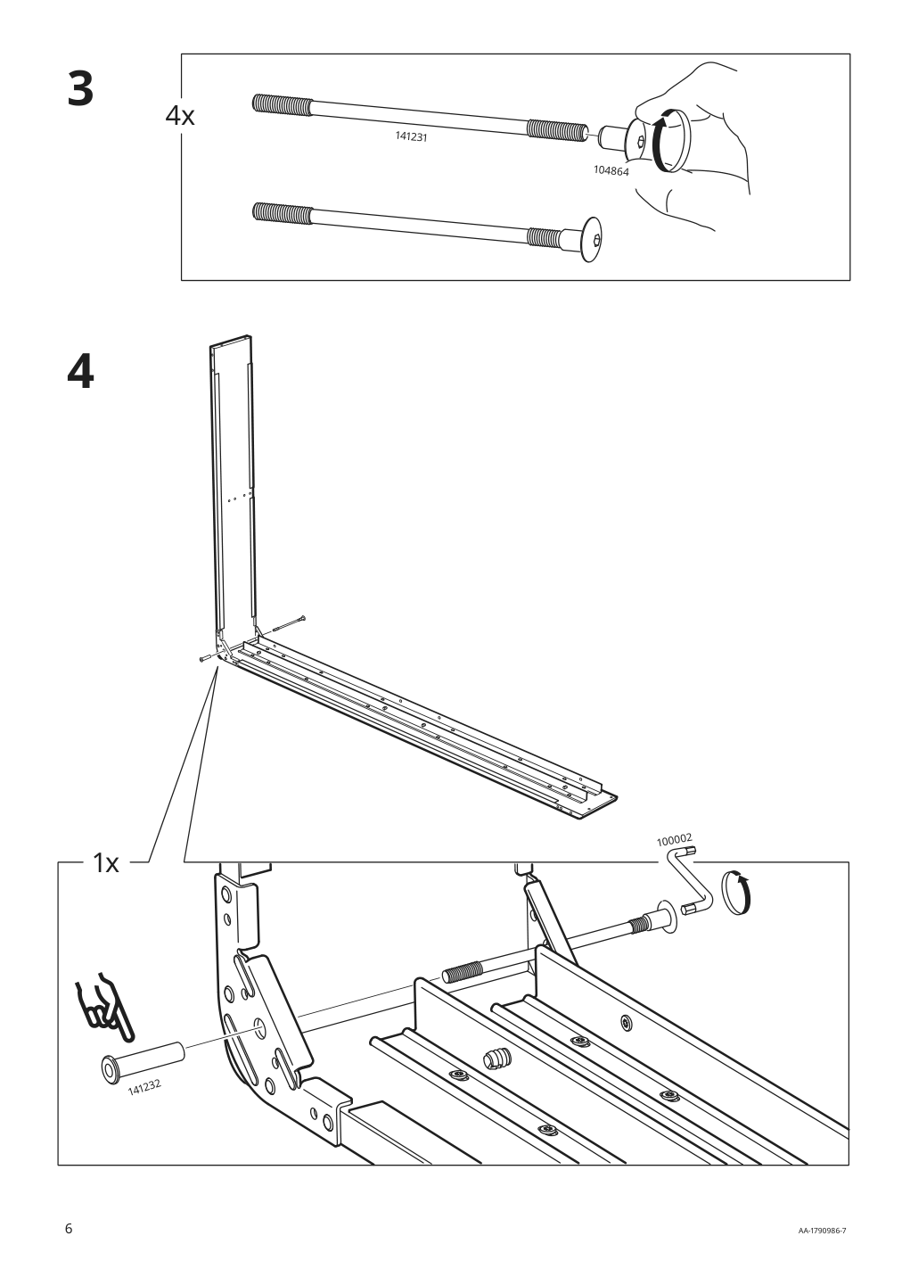 Assembly instructions for IKEA Espevaer mattress base | Page 6 - IKEA ESPEVÄR slatted mattress base with legs 292.079.05