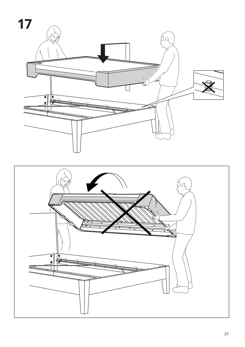 Assembly instructions for IKEA Espevaer mattress base | Page 23 - IKEA ESPEVÄR slatted mattress base with legs 392.080.75