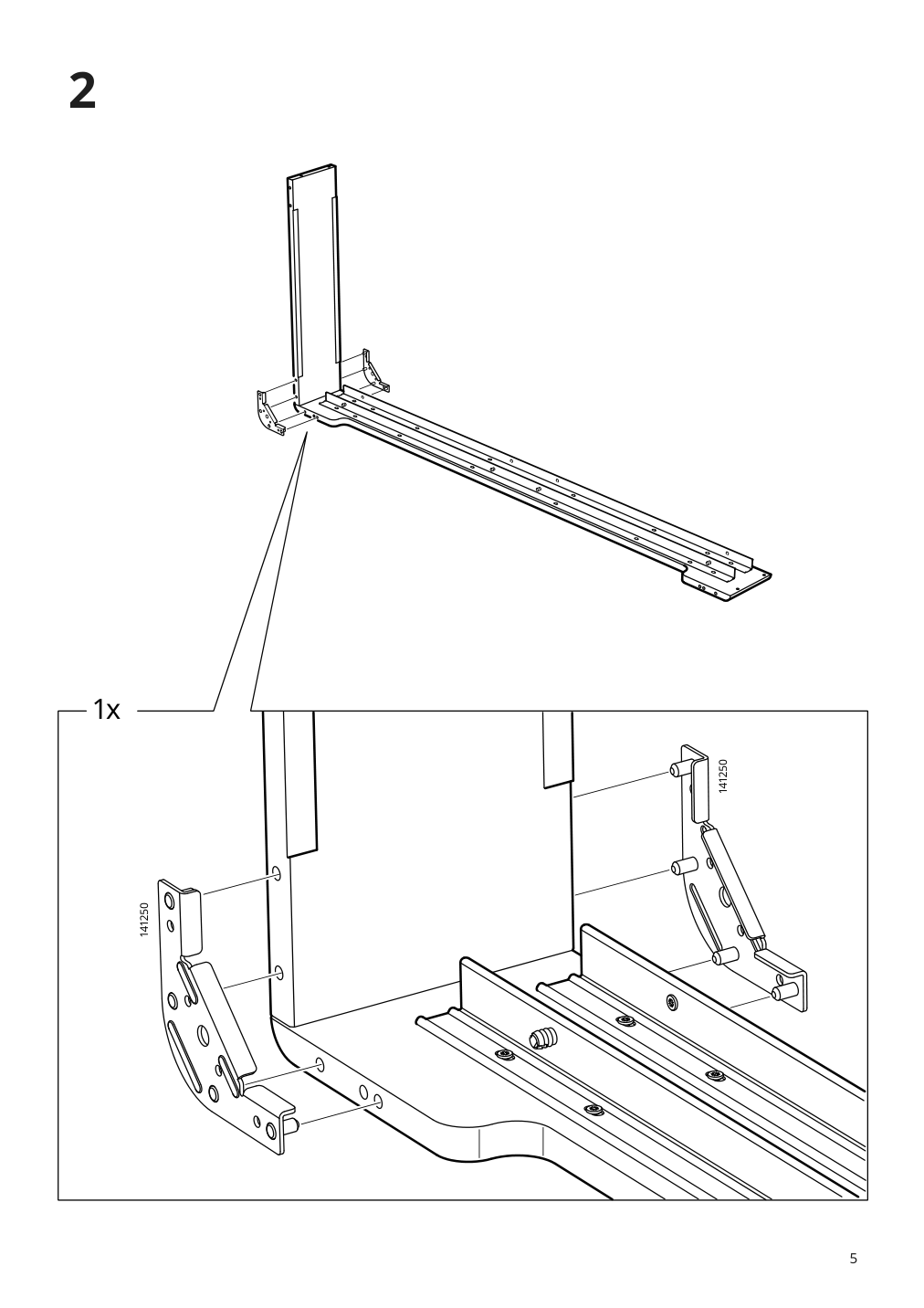 Assembly instructions for IKEA Espevaer mattress base | Page 5 - IKEA ESPEVÄR slatted mattress base with legs 392.080.75