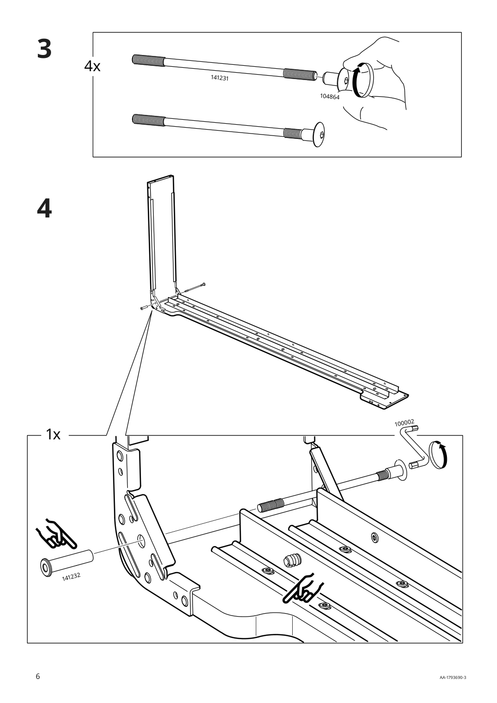 Assembly instructions for IKEA Espevaer mattress base | Page 6 - IKEA ESPEVÄR slatted mattress base with legs 392.080.75