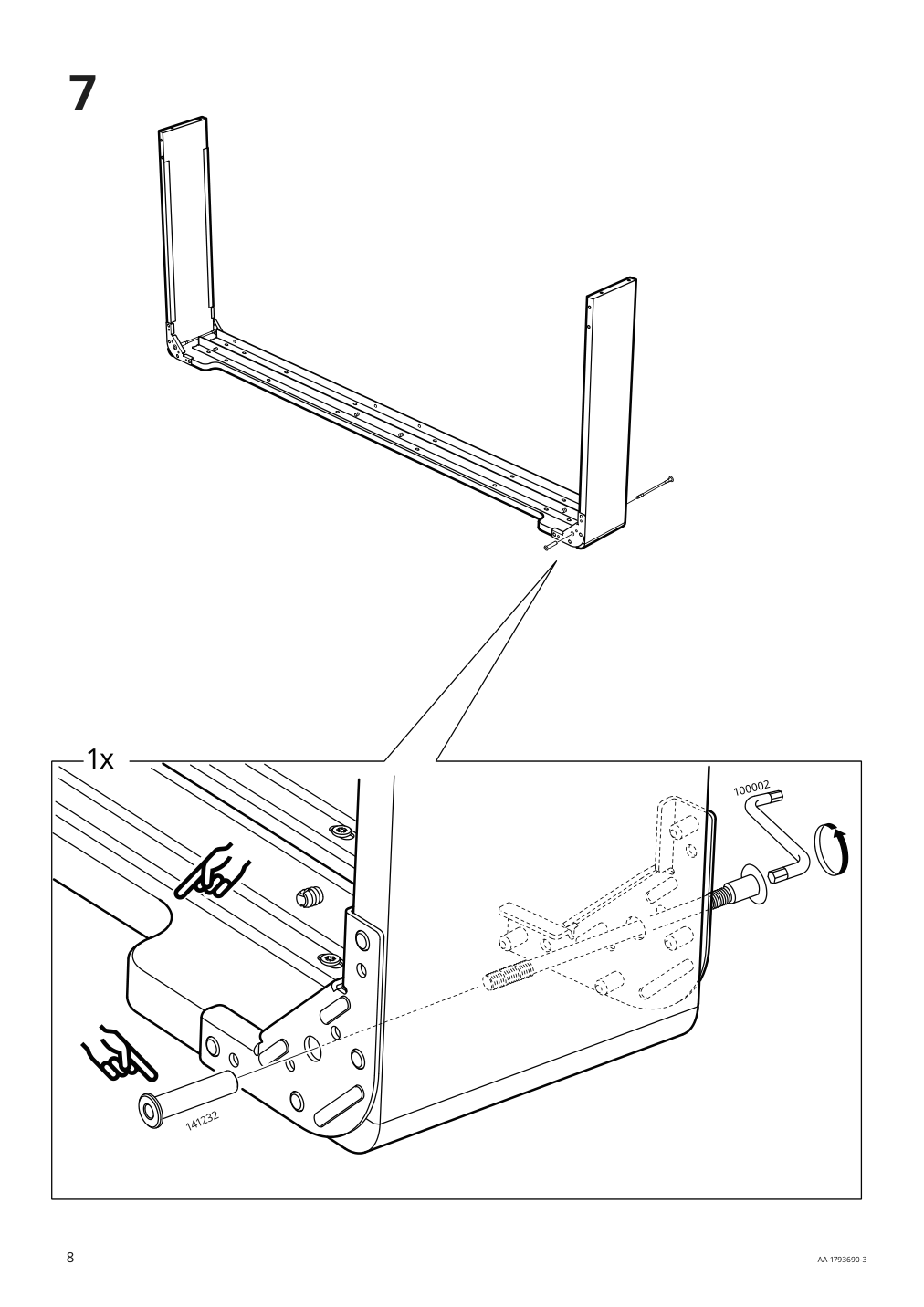 Assembly instructions for IKEA Espevaer mattress base | Page 8 - IKEA ESPEVÄR slatted mattress base with legs 392.080.75