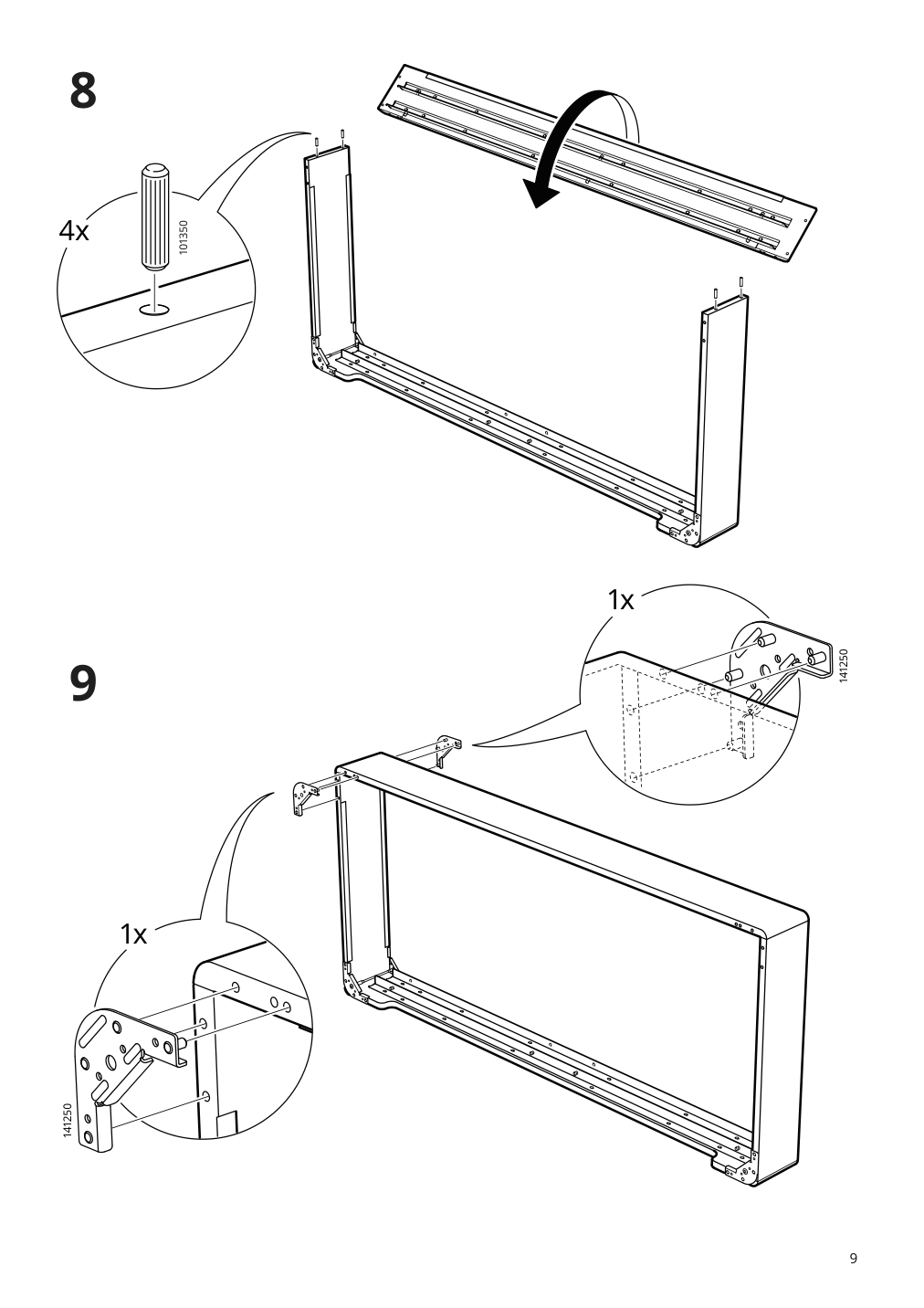 Assembly instructions for IKEA Espevaer mattress base | Page 9 - IKEA ESPEVÄR slatted mattress base with legs 392.080.75