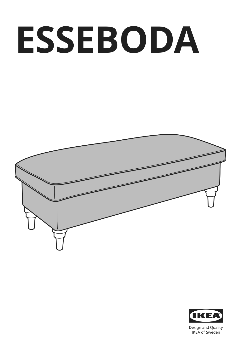 Assembly instructions for IKEA Esseboda bench with storage tallmyra medium gray | Page 1 - IKEA ESSEBODA bench with storage 294.433.80