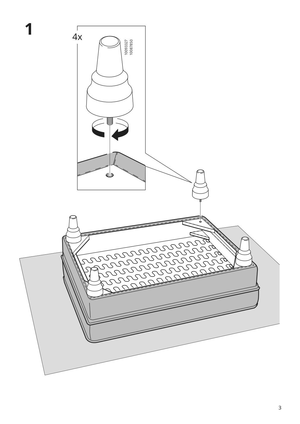 Assembly instructions for IKEA Esseboda ottoman knaebaeck light beige | Page 3 - IKEA ESSEBODA ottoman 994.434.52