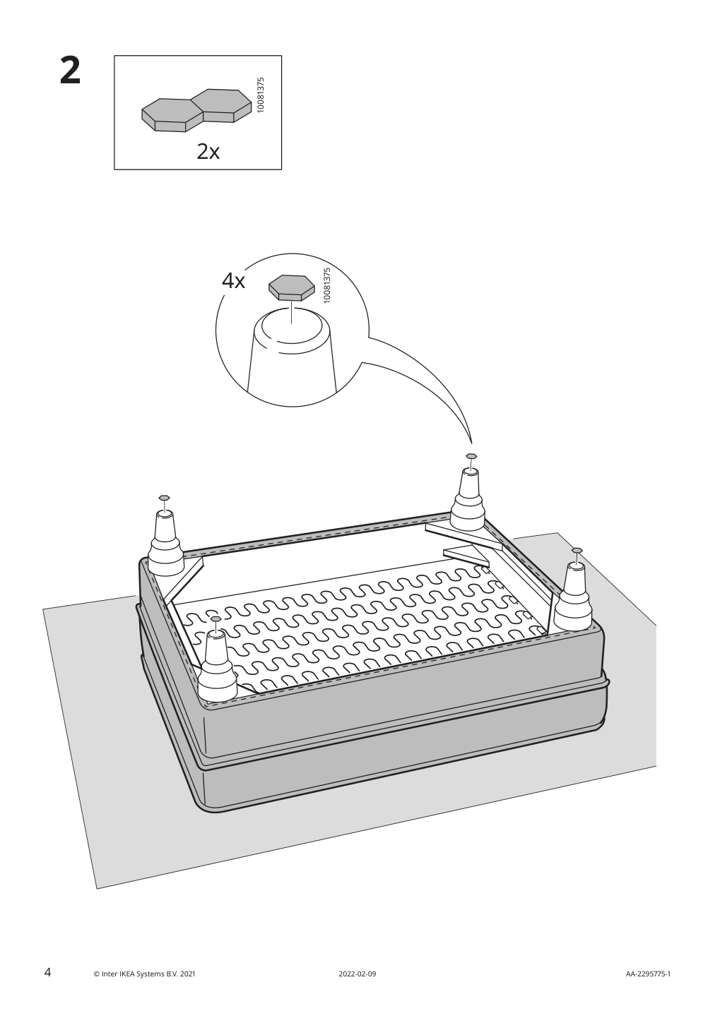 Assembly instructions for IKEA Esseboda ottoman knaebaeck light beige | Page 4 - IKEA ESSEBODA ottoman 994.434.52