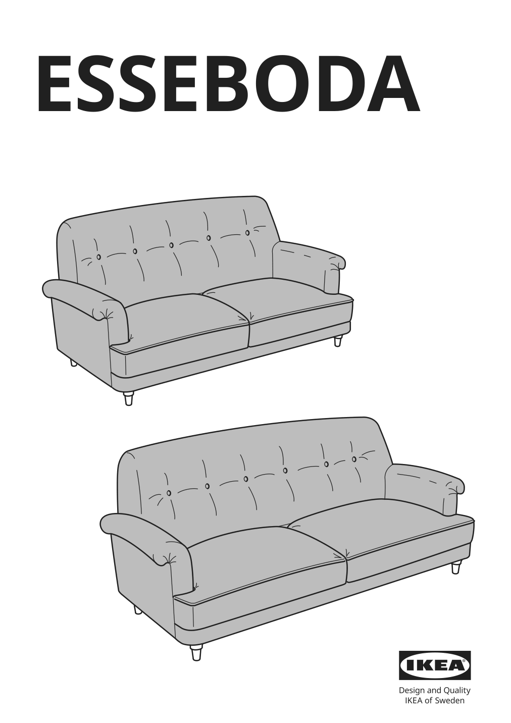 Assembly instructions for IKEA Esseboda loveseat tallmyra blue | Page 1 - IKEA ESSEBODA loveseat 694.434.58