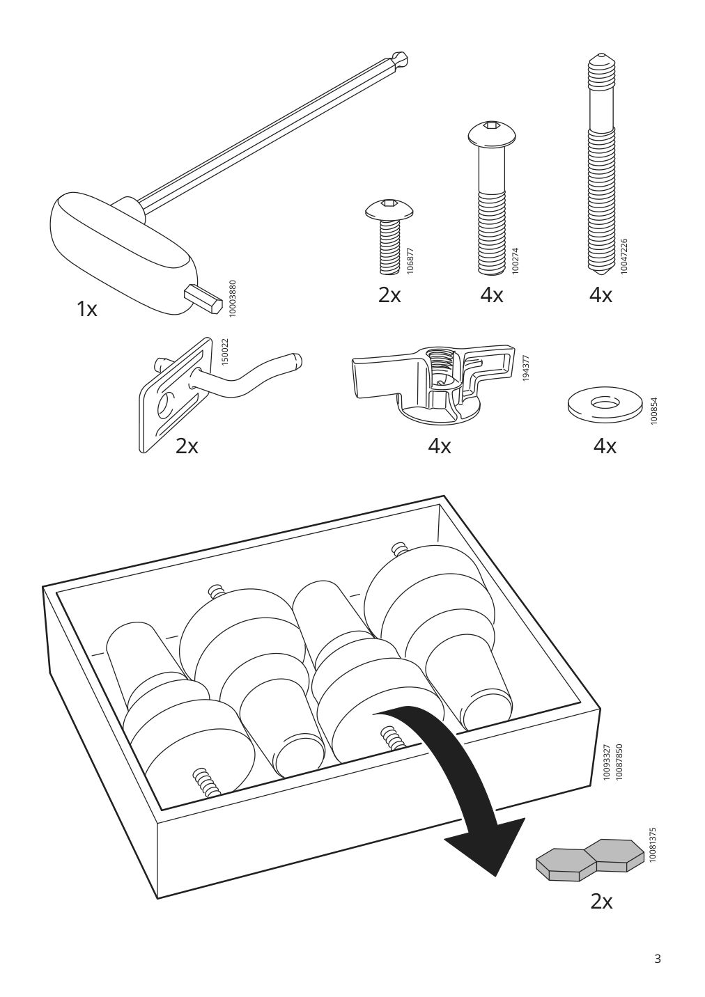 Assembly instructions for IKEA Esseboda sofa tallmyra medium gray | Page 3 - IKEA ESSEBODA 3-seat sofa 794.435.04