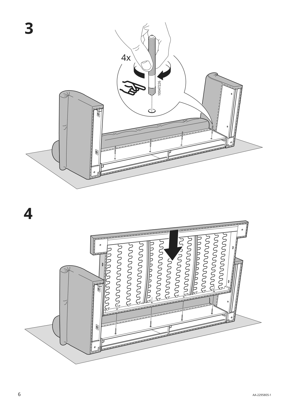 Assembly instructions for IKEA Esseboda sofa tallmyra medium gray | Page 6 - IKEA ESSEBODA 3-seat sofa 794.435.04