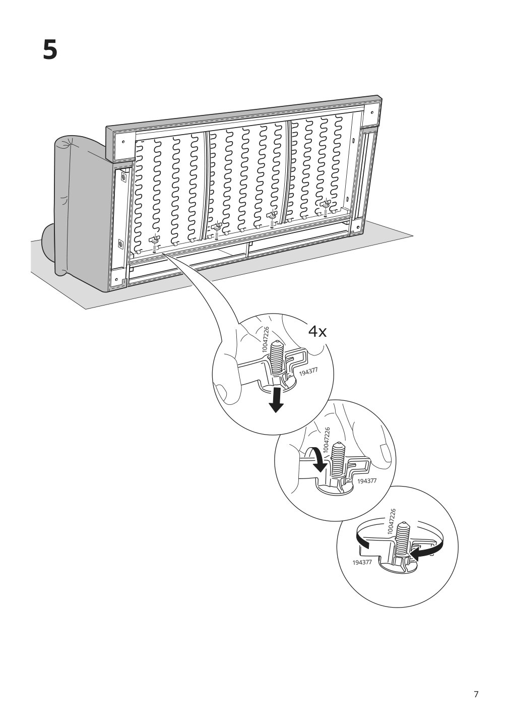 Assembly instructions for IKEA Esseboda sofa tallmyra blue | Page 7 - IKEA ESSEBODA 3-seat sofa 694.435.09