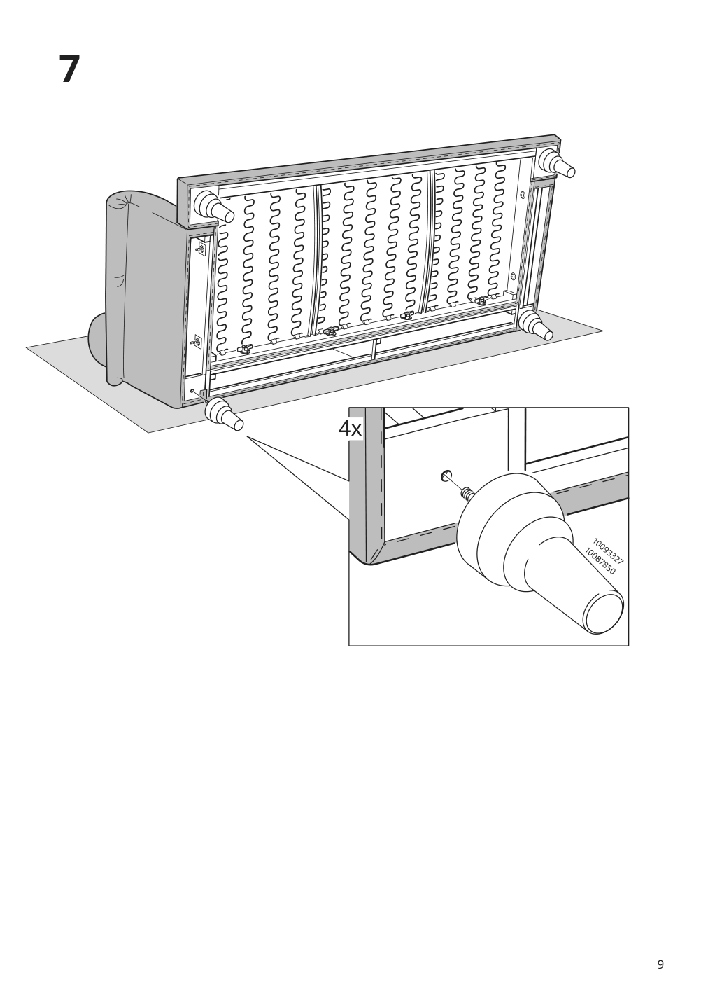 Assembly instructions for IKEA Esseboda sofa tallmyra blue | Page 9 - IKEA ESSEBODA 3-seat sofa 094.434.99