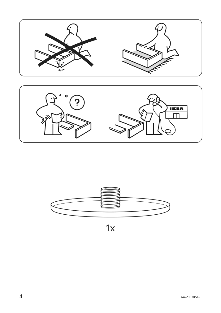 Assembly instructions for IKEA Evedal floor lamp marble gray | Page 4 - IKEA EVEDAL floor lamp 403.585.92