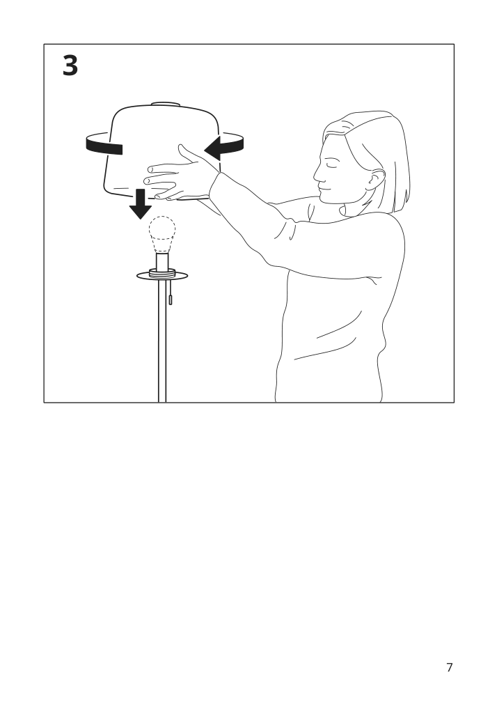 Assembly instructions for IKEA Evedal floor lamp marble gray | Page 7 - IKEA EVEDAL floor lamp 403.585.92