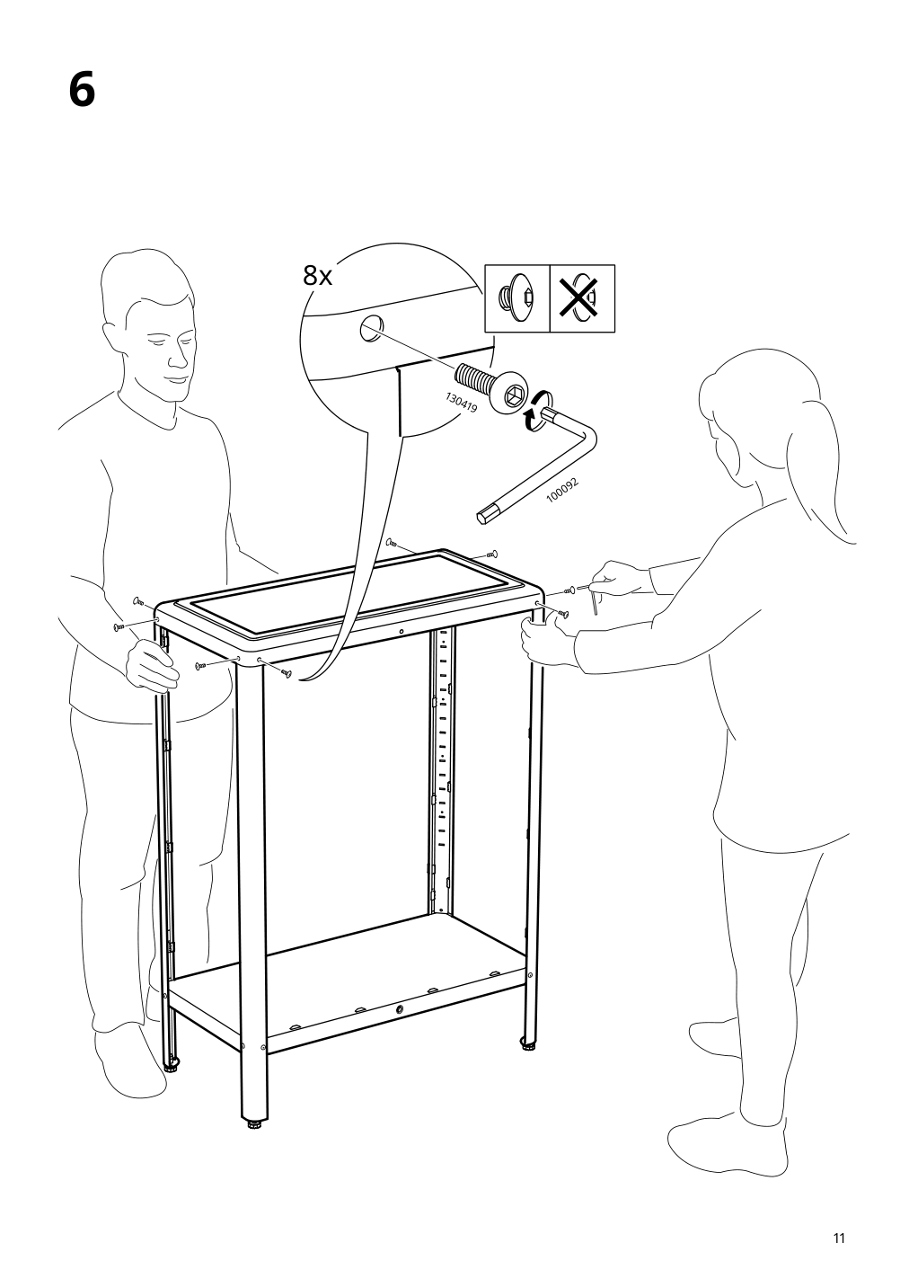 Assembly instructions for IKEA Fabrikoer glass door cabinet light yellow | Page 11 - IKEA FABRIKÖR glass-door cabinet 804.601.25