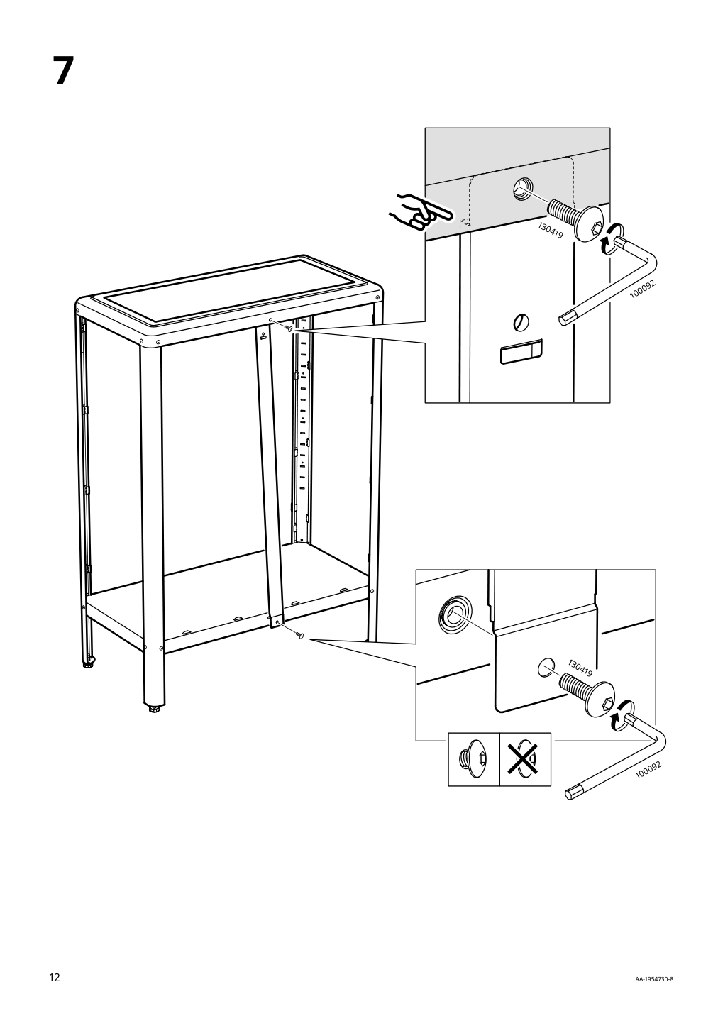 Assembly instructions for IKEA Fabrikoer glass door cabinet light yellow | Page 12 - IKEA FABRIKÖR glass-door cabinet 804.601.25