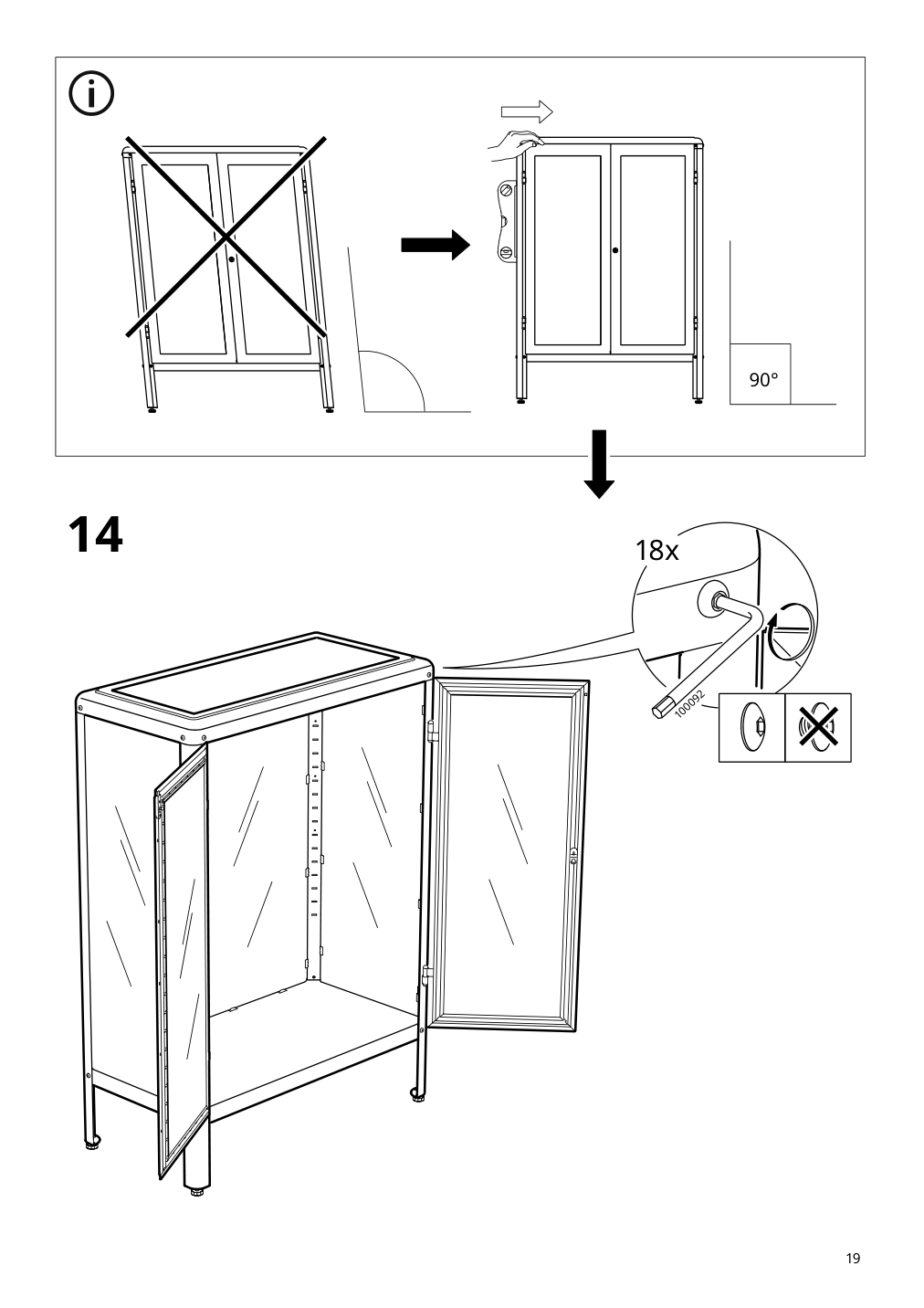 Assembly instructions for IKEA Fabrikoer glass door cabinet light yellow | Page 19 - IKEA FABRIKÖR glass-door cabinet 804.601.25