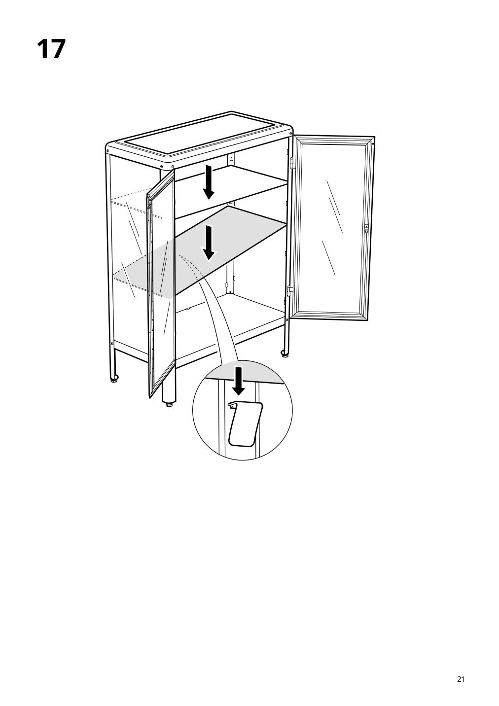 Assembly instructions for IKEA Fabrikoer glass door cabinet light yellow | Page 21 - IKEA FABRIKÖR glass-door cabinet 804.601.25