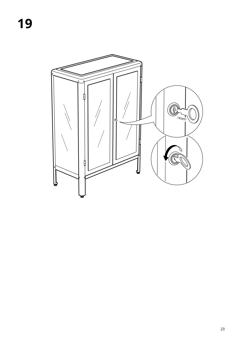 Assembly instructions for IKEA Fabrikoer glass door cabinet light yellow | Page 23 - IKEA FABRIKÖR glass-door cabinet 804.601.25