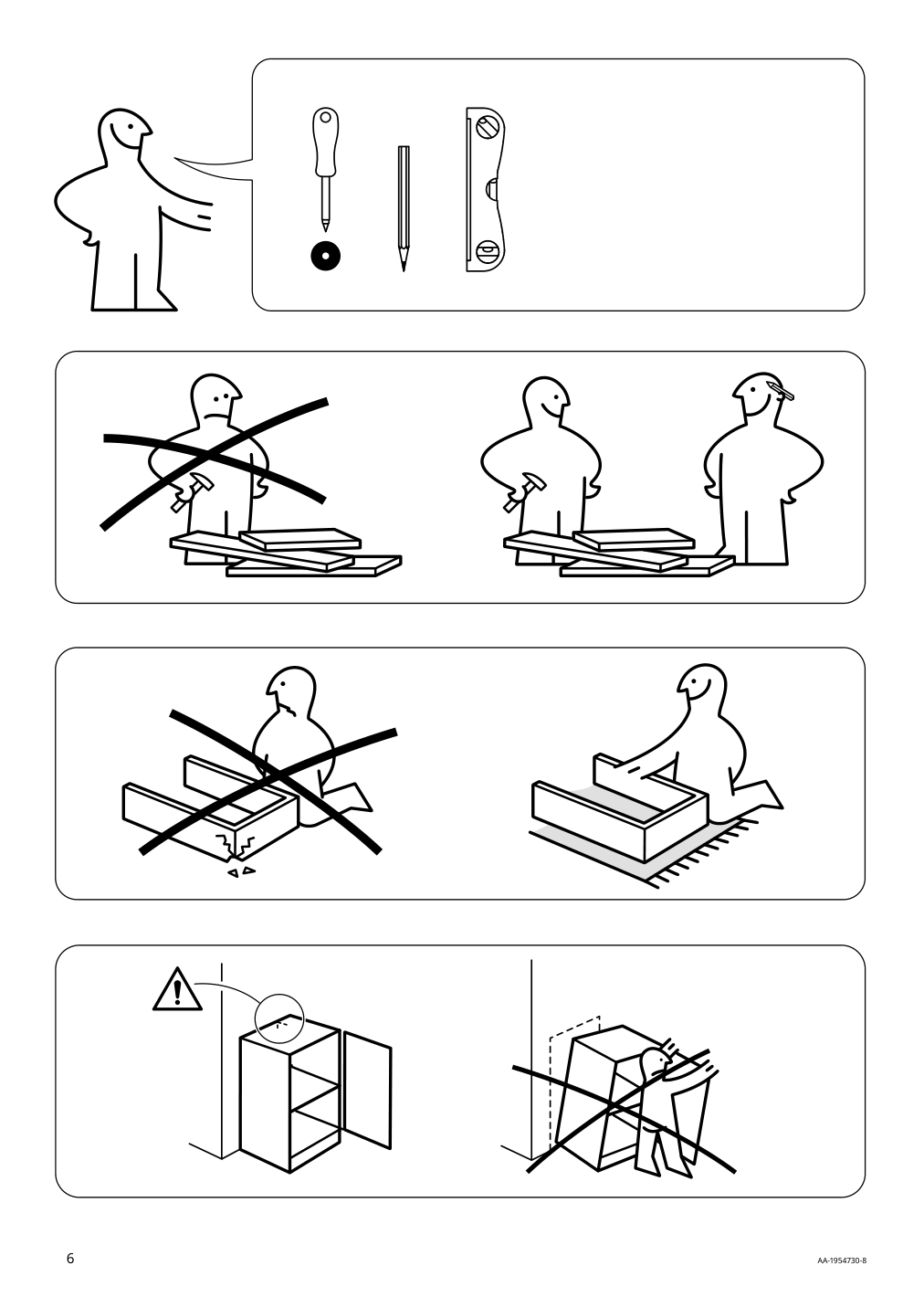 Assembly instructions for IKEA Fabrikoer glass door cabinet light yellow | Page 6 - IKEA FABRIKÖR glass-door cabinet 804.601.25