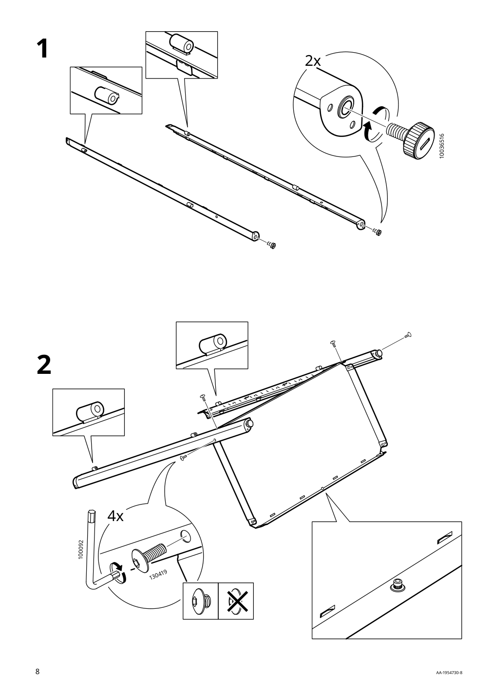 Assembly instructions for IKEA Fabrikoer glass door cabinet light yellow | Page 8 - IKEA FABRIKÖR glass-door cabinet 804.601.25