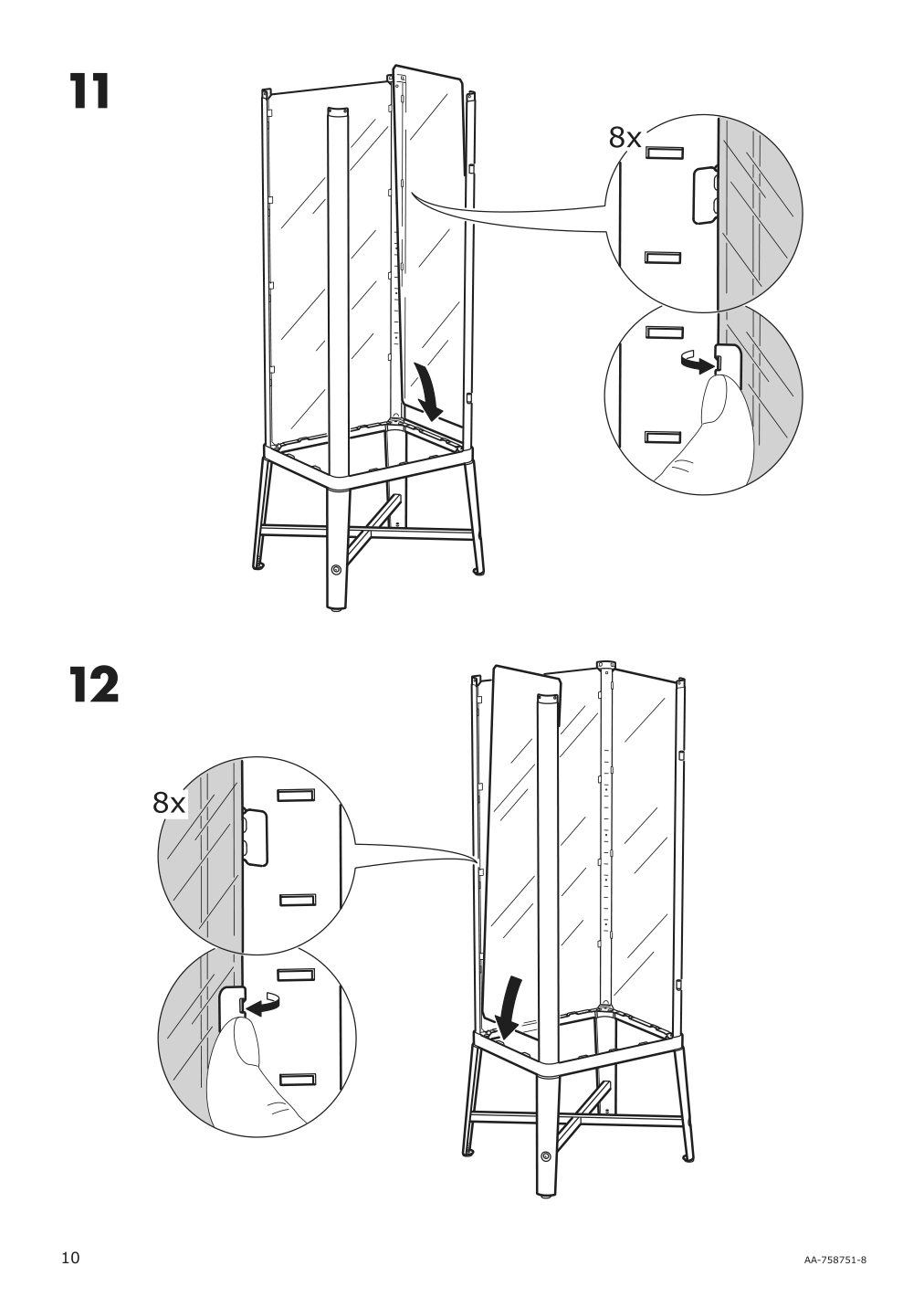 Assembly instructions for IKEA Fabrikoer glass door cabinet dark gray | Page 10 - IKEA FABRIKÖR glass-door cabinet 002.422.78