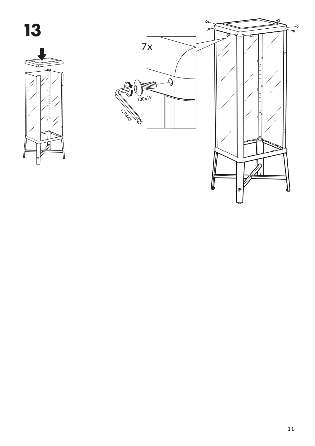 Assembly instructions for IKEA Fabrikoer glass door cabinet dark gray | Page 11 - IKEA FABRIKÖR glass-door cabinet 002.422.78