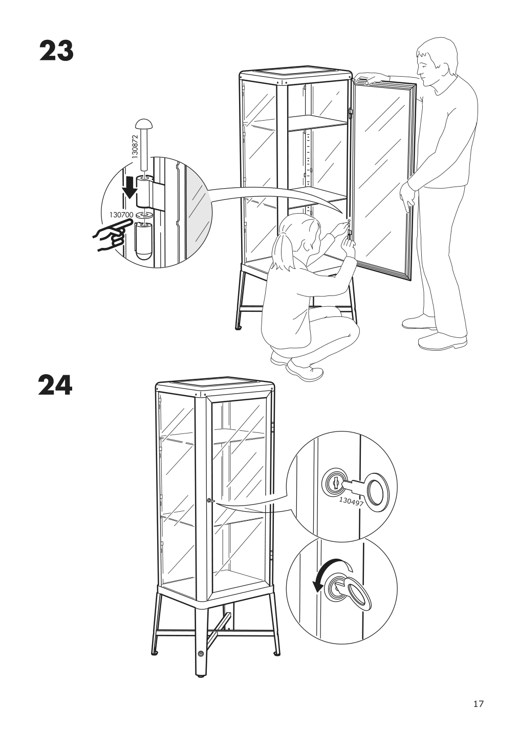 Assembly instructions for IKEA Fabrikoer glass door cabinet dark gray | Page 17 - IKEA FABRIKÖR glass-door cabinet 002.422.78