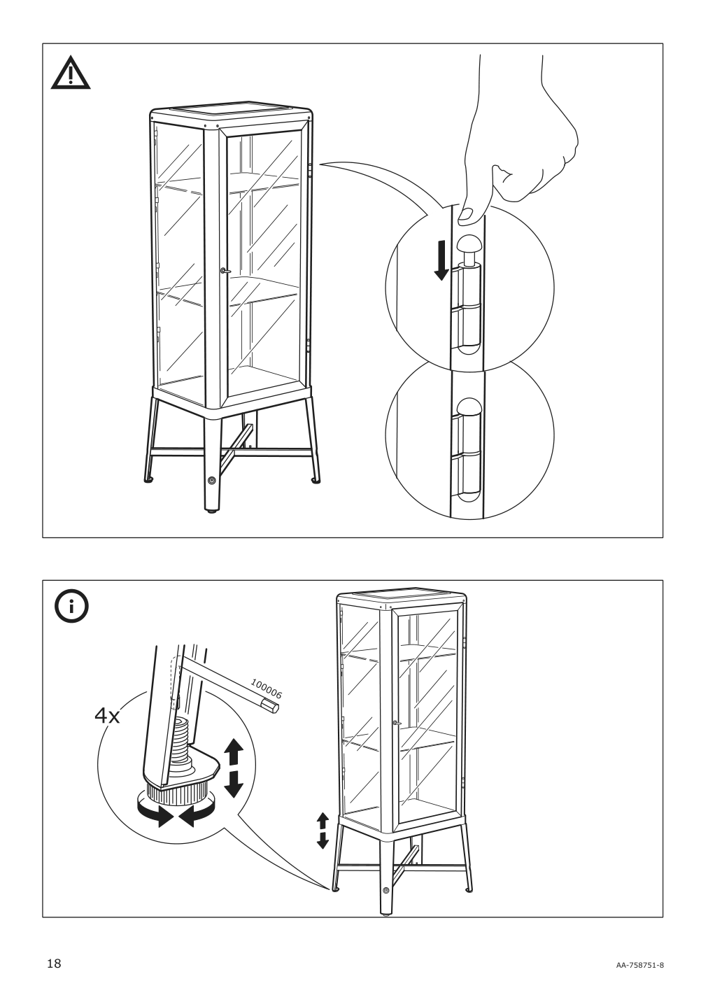 Assembly instructions for IKEA Fabrikoer glass door cabinet dark gray | Page 18 - IKEA FABRIKÖR glass-door cabinet 002.422.78