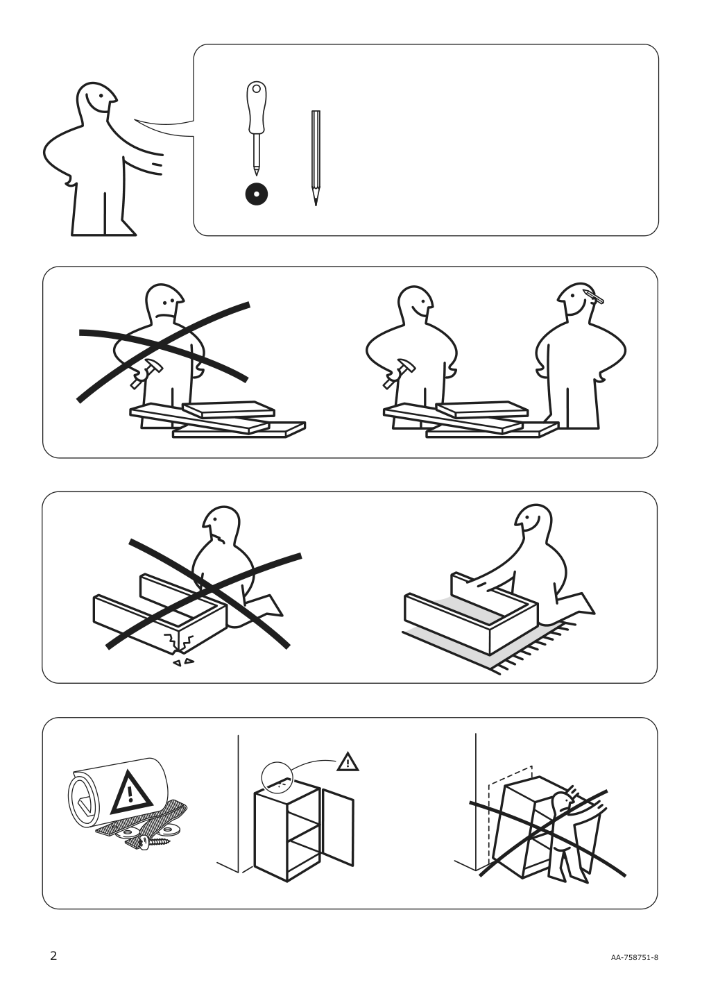 Assembly instructions for IKEA Fabrikoer glass door cabinet dark gray | Page 2 - IKEA FABRIKÖR glass-door cabinet 002.422.78