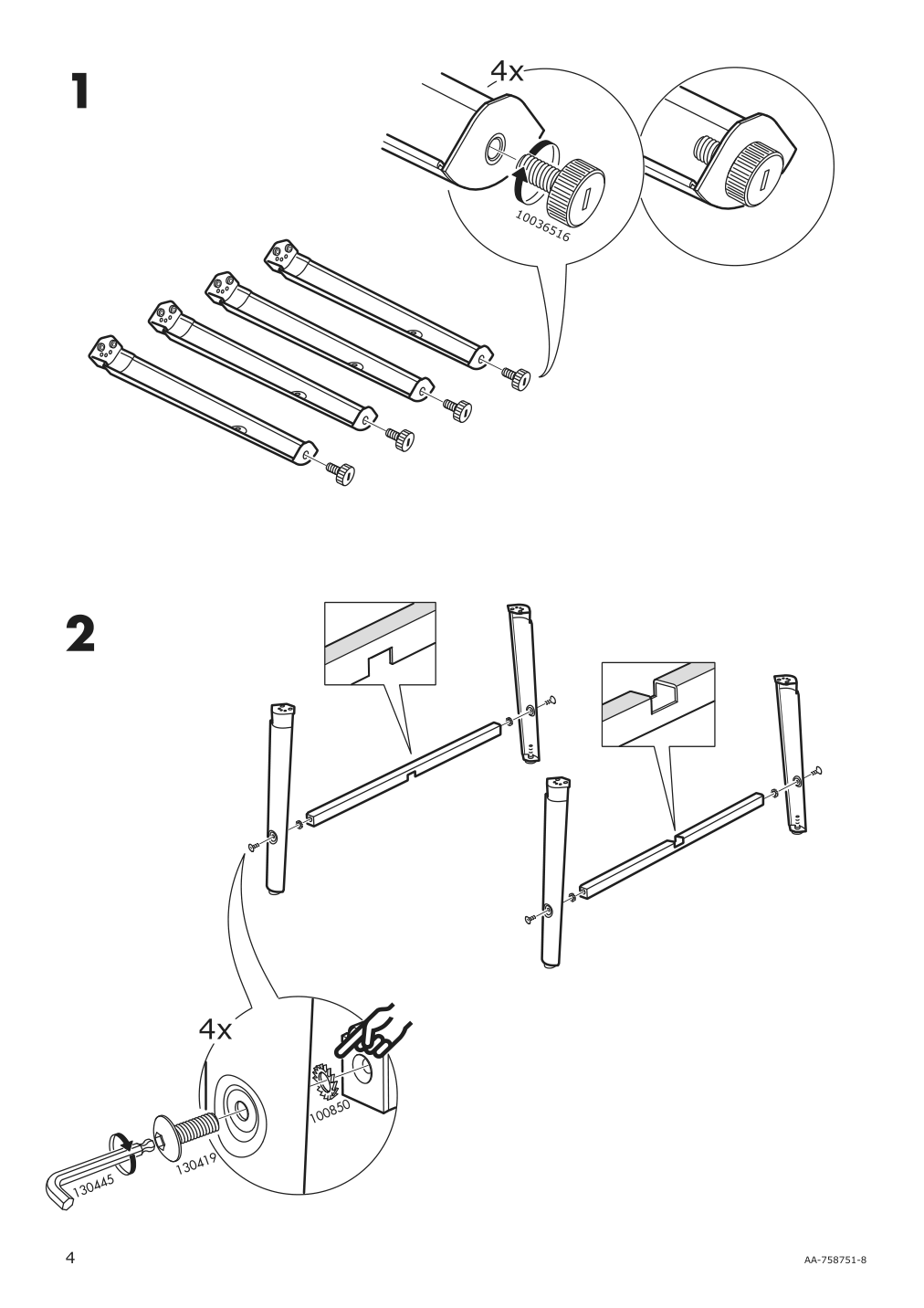 Assembly instructions for IKEA Fabrikoer glass door cabinet dark gray | Page 4 - IKEA FABRIKÖR glass-door cabinet 002.422.78