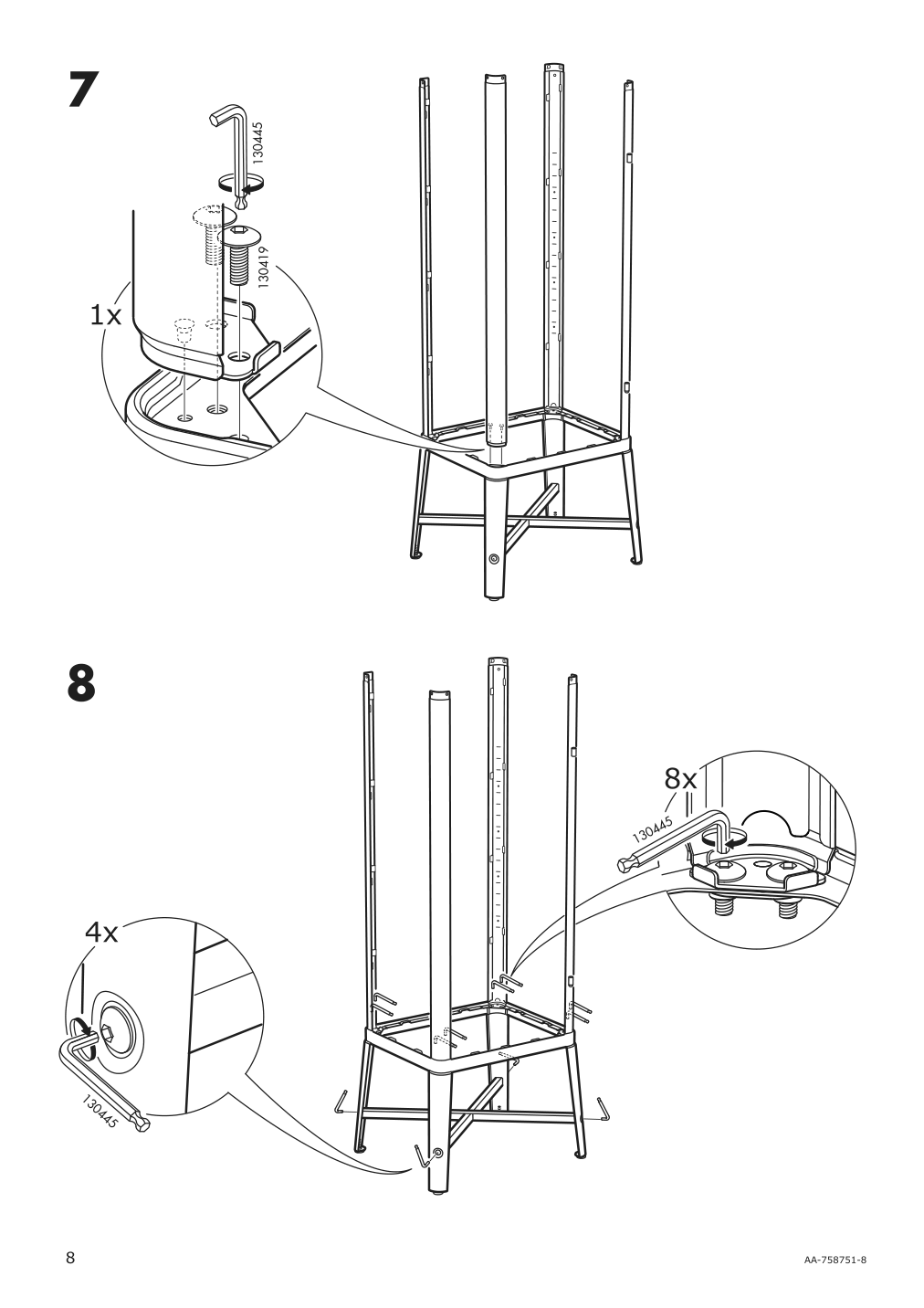 Assembly instructions for IKEA Fabrikoer glass door cabinet dark gray | Page 8 - IKEA FABRIKÖR glass-door cabinet 002.422.78