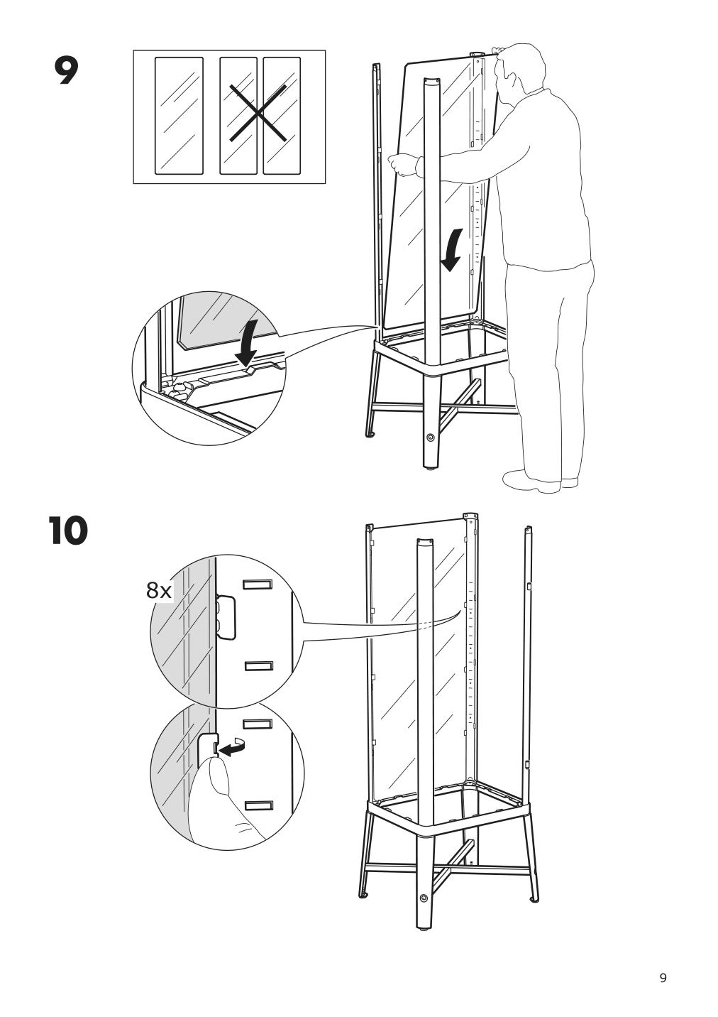 Assembly instructions for IKEA Fabrikoer glass door cabinet dark gray | Page 9 - IKEA FABRIKÖR glass-door cabinet 002.422.78