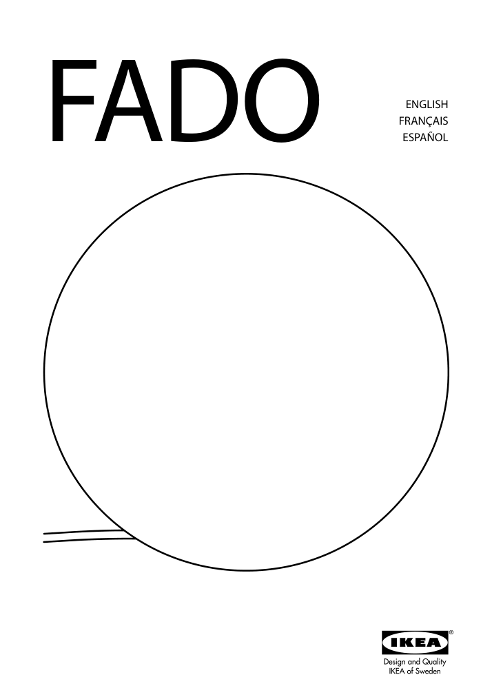 Assembly instructions for IKEA Fado table lamp white | Page 1 - IKEA FADO table lamp 800.963.72